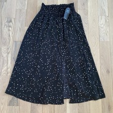 Disturbia Celestial Midaxi Skirt US Size 8 Black White New
