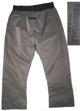 Fear Of God Essentials Relaxed Track Pants Men sz M Desert Taupe Grey Nylon Crop