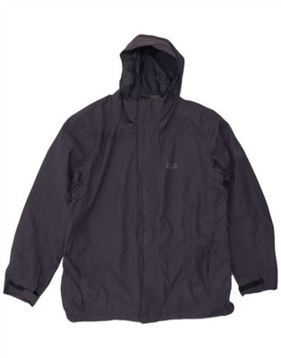 Jack Wolfskin Herren Regenjacke mit Kapuze UK 40/42 Large Navy Blau Polyamid OR01