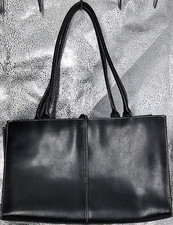 Wilsons Leather Maxima Black Women's Tote Bag, Zip Closure, Inner Pockets