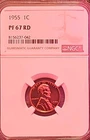 1955 PF 67 RD RED PROOF LINCOLN WHEAT CENT NGC NGC PENNY