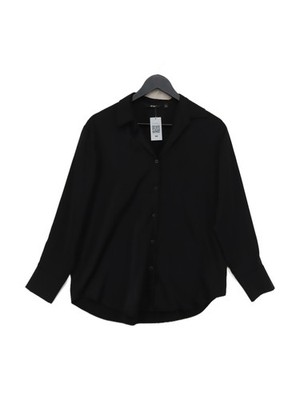 Uniqlo Damen Shirt S schwarz 100% andere Langarm Kragen Basic