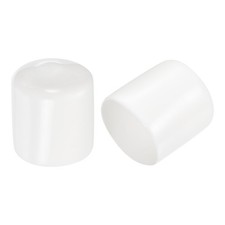 30 x Rubber End Caps 29mm ID Vinyl Round Tube Bolt Cap Cover White