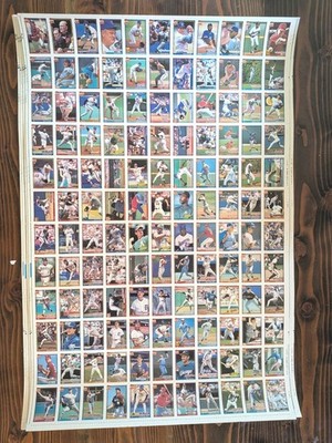 1991 Topps Baseball Uncut Sheet Mcgwire, Hershiser, Valenzuela 132 Cards