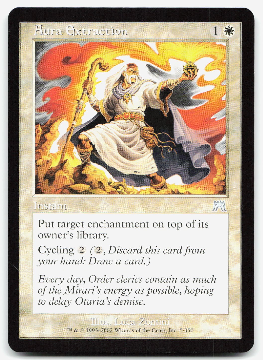 Aura Extraction 5 Uncommon Onslaught Magic: The Gathering Lightly Played