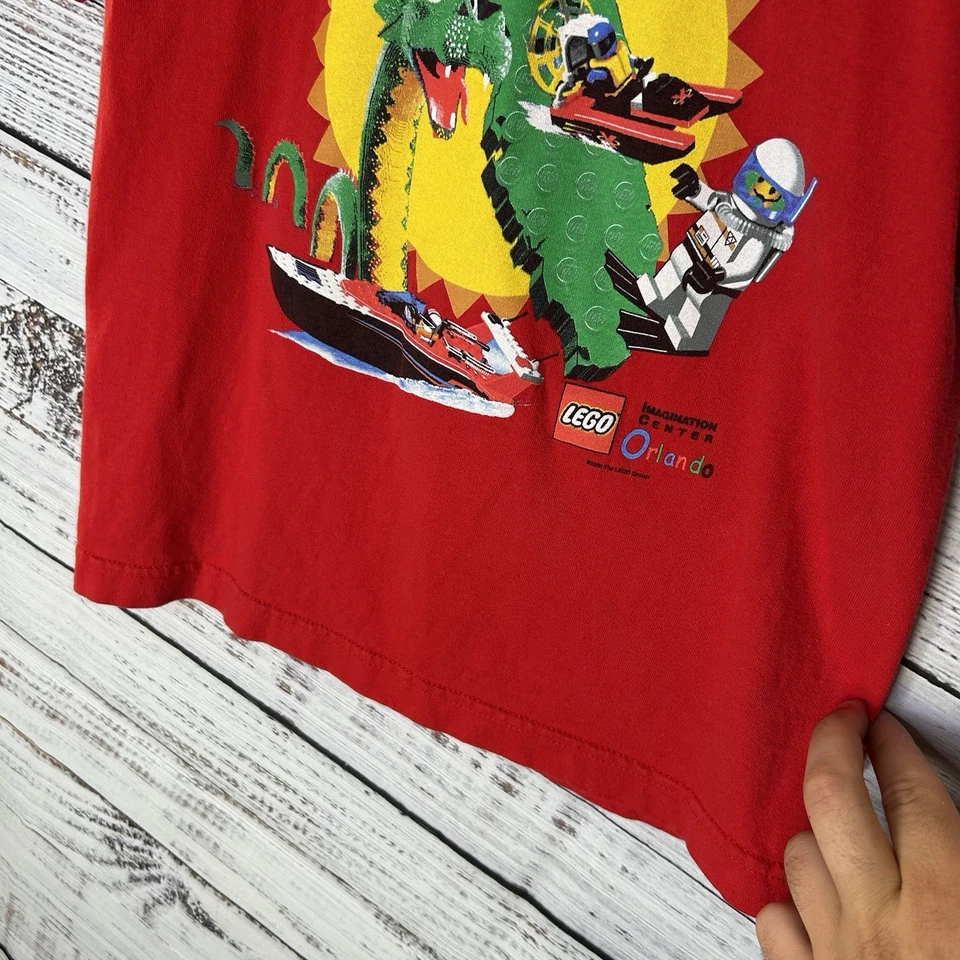 Vintage 1999 Legoland Imagination Center Orlando Florida Red T-Shirt Youth Small - Image 2 of 4