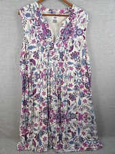 Old Navy Sundress Womens 2XL Sleeveless Ruched Purple Floral Lined Cottagecore