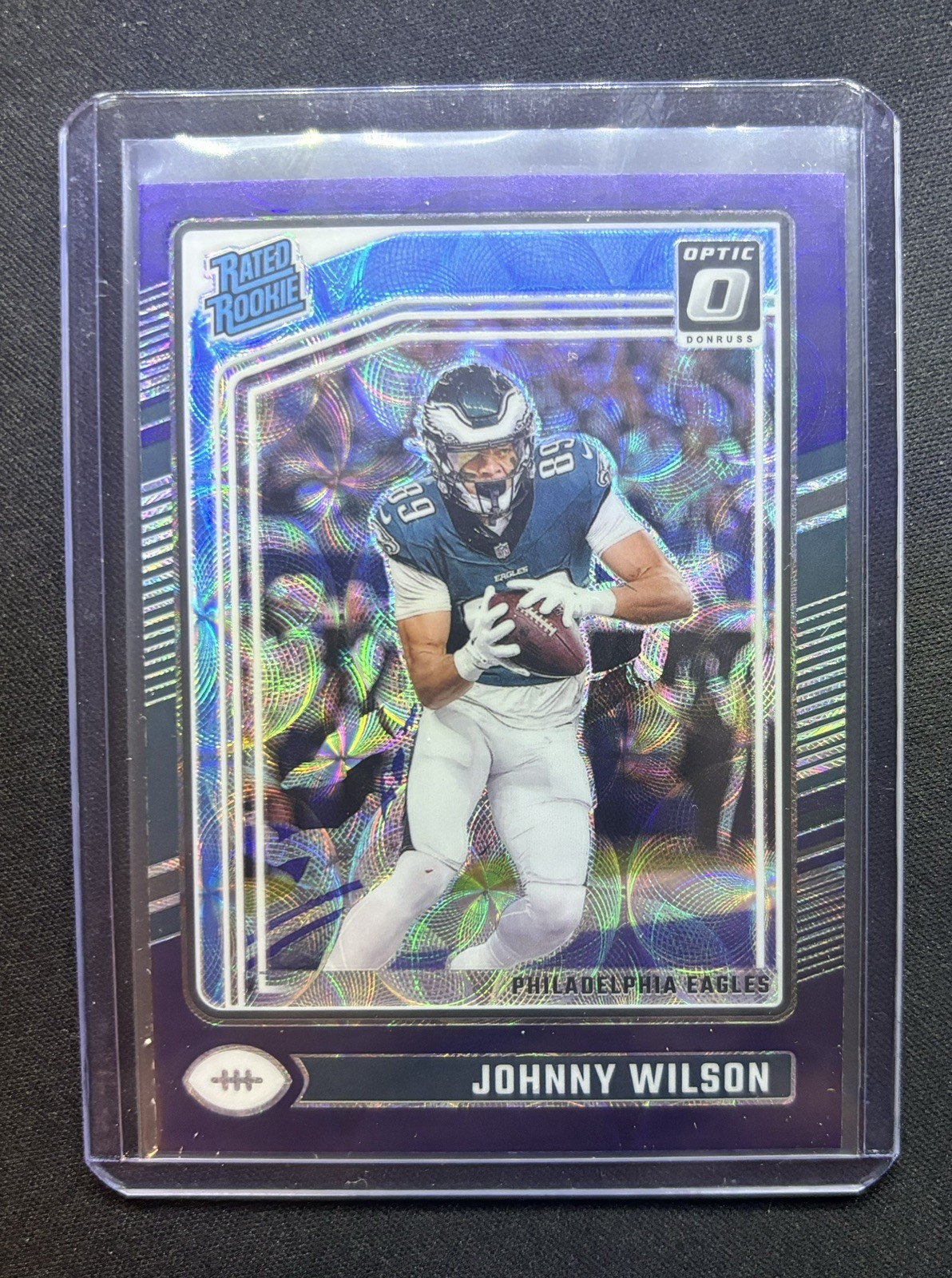 Johnny Wilson 2024 Donruss Optic #256 Philadelphia Eagles Purple Scope RC