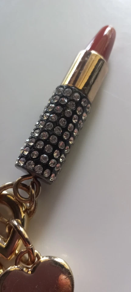 Lápiz labial con llavero vintage Juicy Couture con pedrería Foto 4 de 4