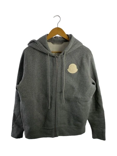 Felpa con cappuccio e zip MONCLER M cotone grigio I20918G00081 usata