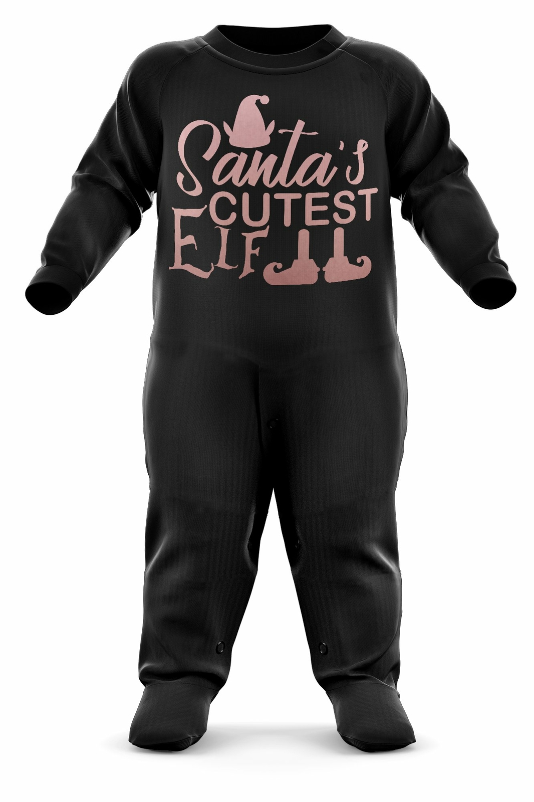 Traje de mameluco de bebé de Navidad de Elfo Lindo de Papá Noel Oro Rosa Idea de regalo de crecimiento de bebé de Navidad