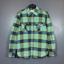 Paul Smith XL young (fit S men’s) blue/green flannel shirt long sleeve button up