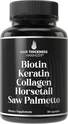 Biotin (5000Mcg), Keratin, Collagen, Horsetail, Saw Palmetto   5-In-1 Hair Growt