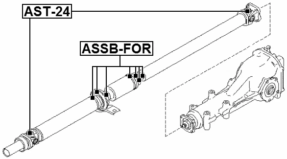 传动轴轴承 Febest SBCB-G11 Oem 27111-FE062 — 第 2/3 张图片