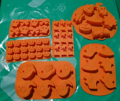 Aneco 6 Stück Halloween Silikon Backformen Sets