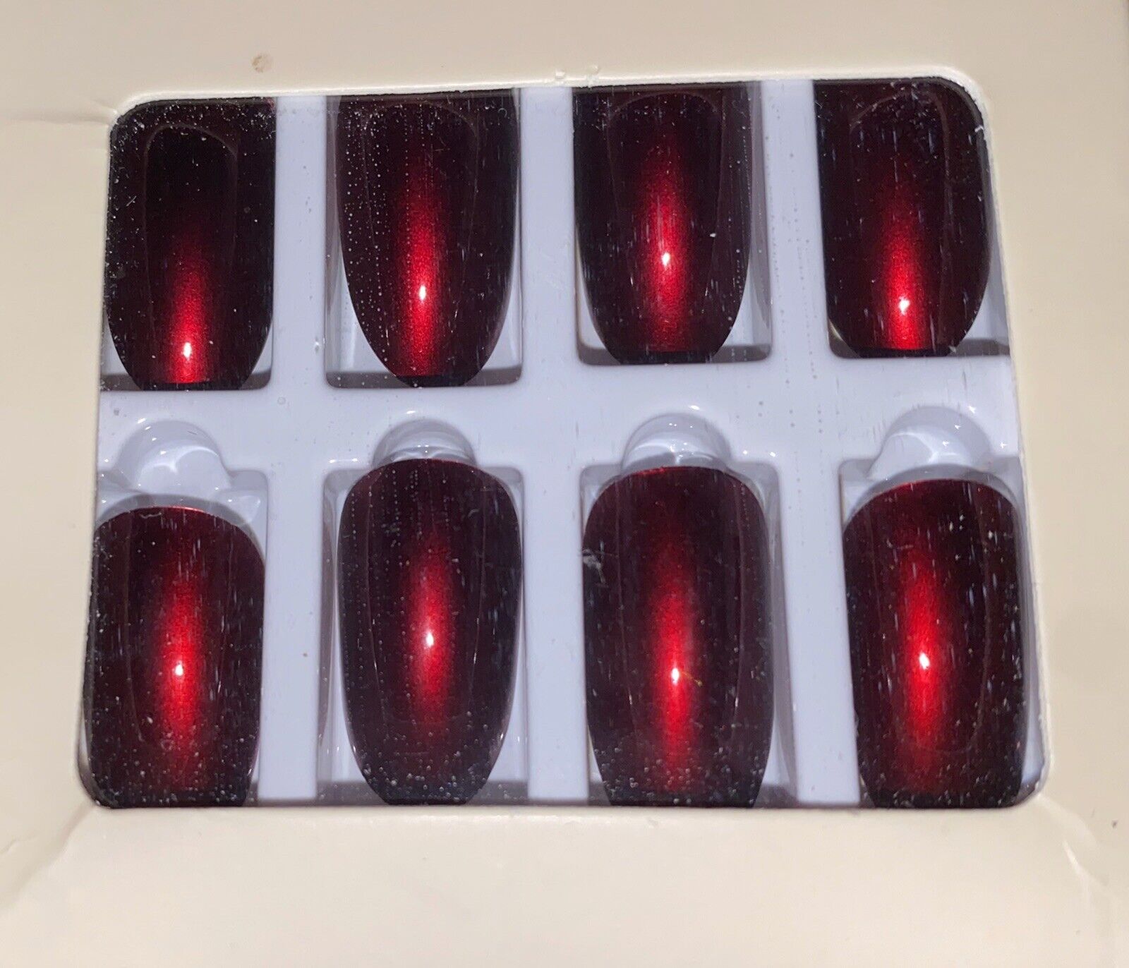 Gorgeous Shiny Deep Red Full Cover Nails of Gl Cheap mail order specialty store Free Shipping New 5 Boxes 120 24