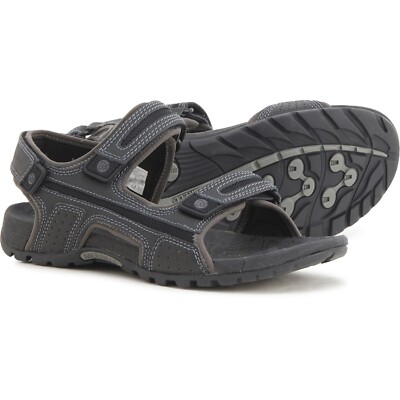 New Men's Merrell Sandspur Oak Sport Sandals Leather Black/Granite
