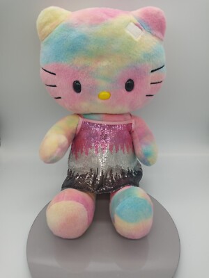 Build A Bear Sanrio Hello Kitty 2014 Pastel Tie Dye Plush No Bow Sequin Dress