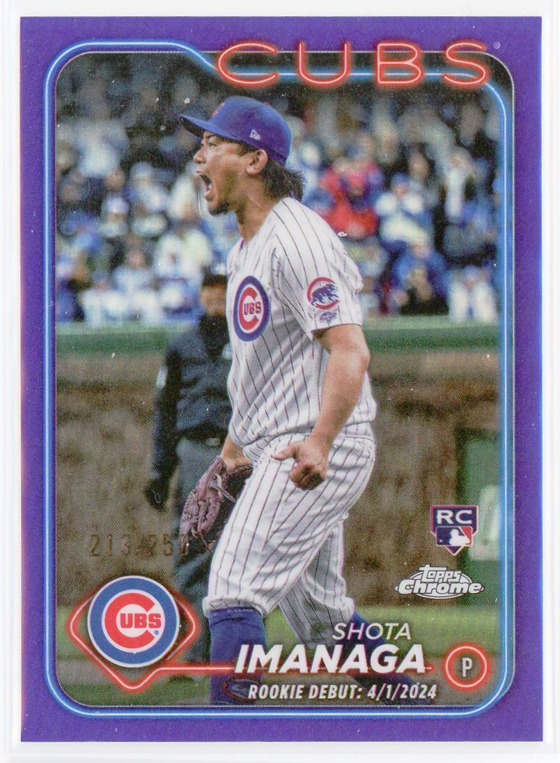 2024 Topps Chrome Update Rookie Debut Purple #USC95 Shota Imanaga RC /250