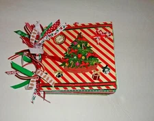 Handmade Premade Christmas Scrapbook Chipboard Photo Album 6" x 6" New