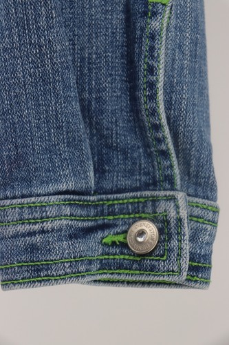 Disney Jacket Girls Size 10 /12 Large Tinker Bell Denim Jean Rhinestone Buttons - Picture 5 of 8