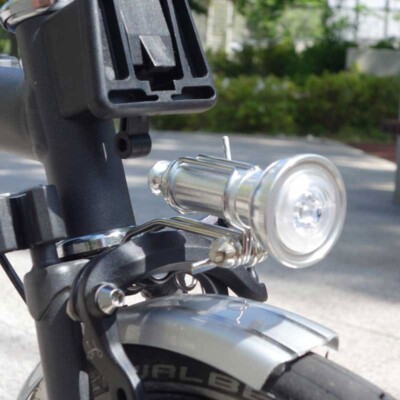 KiLEY Vintage Light V2 Front Silver USB Rechargeable LED Headlight