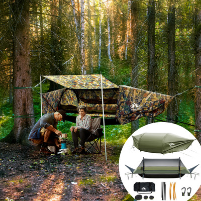 1 Person Travel Outdoor Camping Tent Hanging Flat Lay Hammock With Mosquito Net