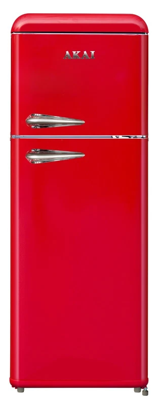 Frigorifero Vintage Colorato AKAI ROSSO 240 L Frigo Freezer Retrò Anni 60 147 cm
