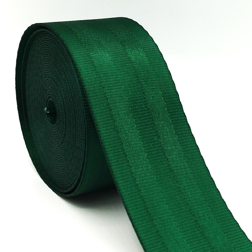Sangle polyester haut de gamme 48mm style ceinture de sécurité marron - 2