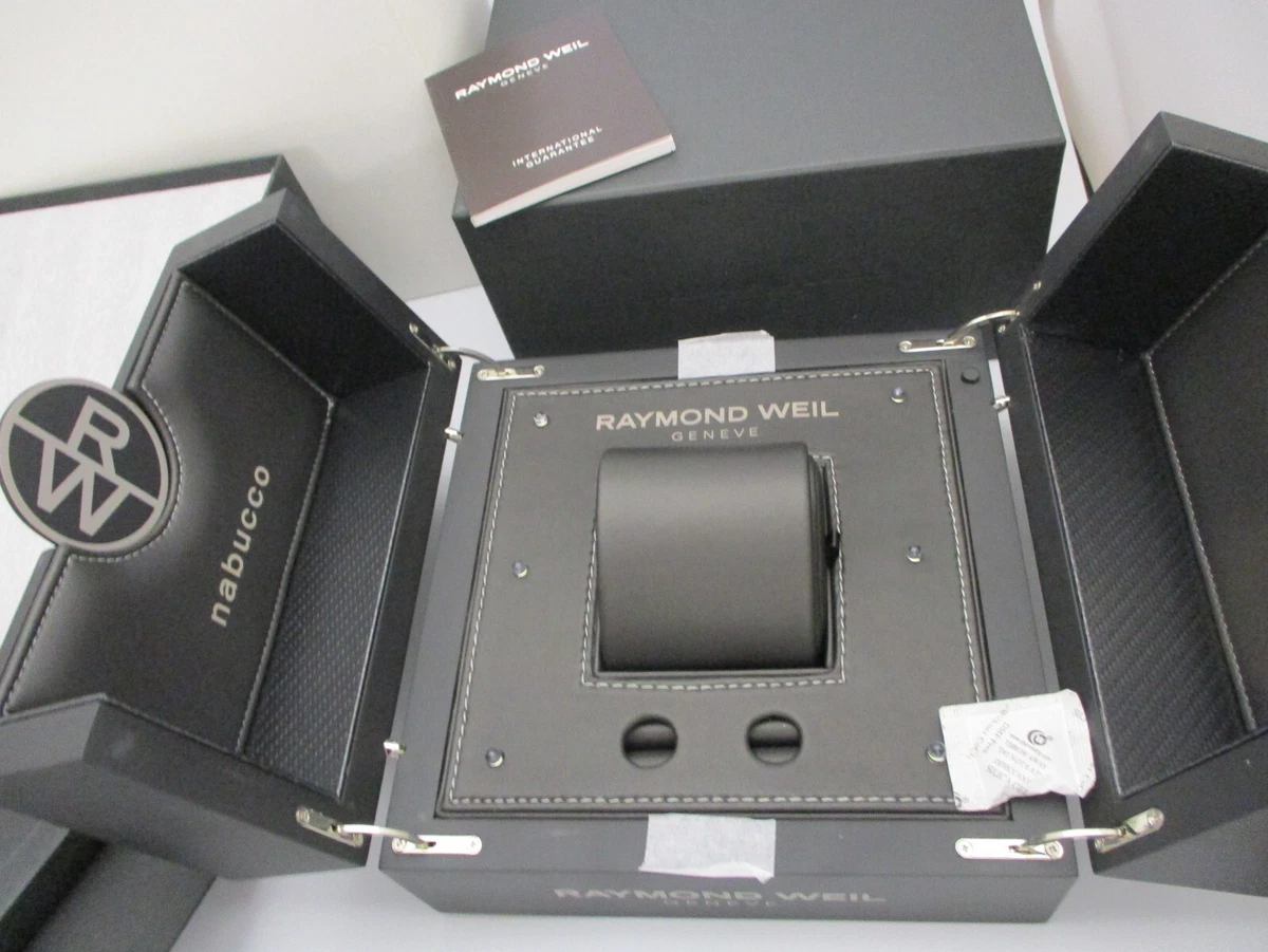 Raymond Weil nabucco Deluxe Watch u0026 Chrono Gift/Display Box Unisex Pillow u0026  Book | eBay