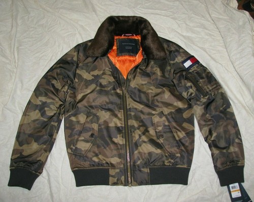 tommy hilfiger fur bomber jacket