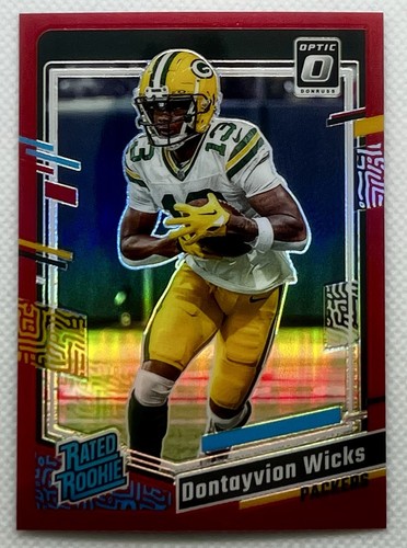 2023 Panini Donruss Optic DONTAYVION WICKS #249 RC Rookie Red Prizm 66/99