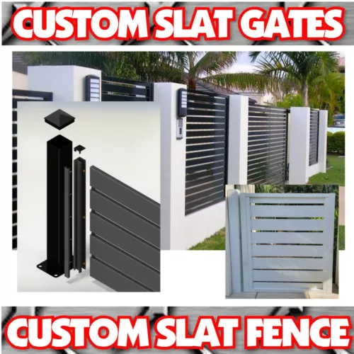 Business - Slat Swing Gate kits - Custom Size DIY SQM Driveway Gates Home - Picture 10 of 14