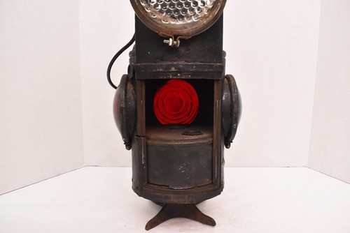 Antique RR Adlake Lamp Lantern 4 Way Railroad Switch Signal Train Vintage Light- - Picture 12 of 15