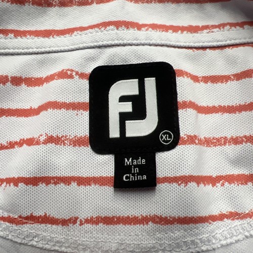 Footjoy Men’s Golf Polo | XL | Pink / Striped - Picture 3 of 6