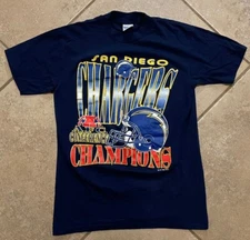 Vintage 90’s Reprint San Diego Chargers AFC Champions T-shirt  AN45464