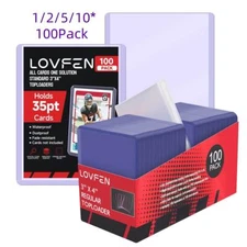 100/200/500/1000CT Standard 3"x4" Toploaders & Free Sleeves (100CT Per Pack)