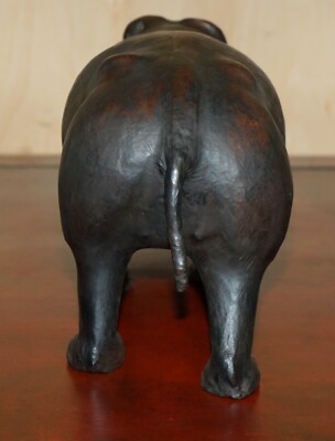COLLECTABLE LIBERTY'S LONDON OMERSA BROWN LEATHER HIPPOPOTAMUS