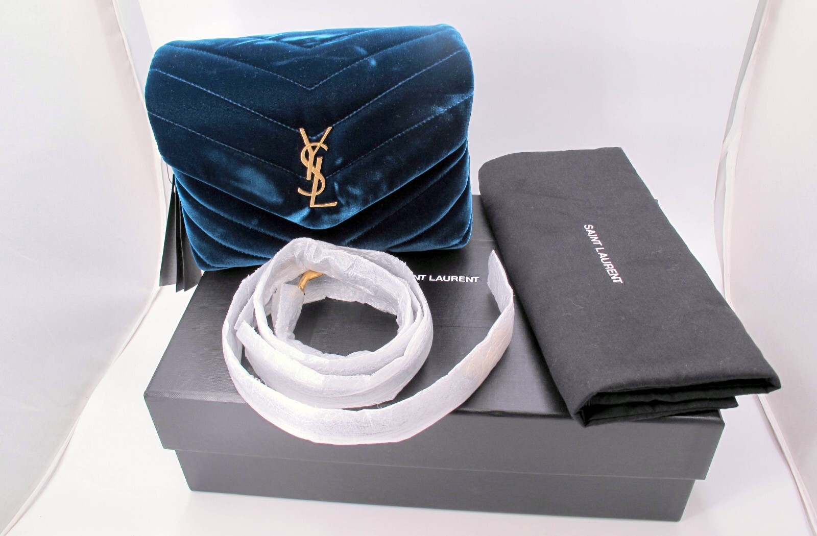 Borsa donna tracolla velluto originale YVES SAINT LAURENT giocattolo LouLou "VEDI"****