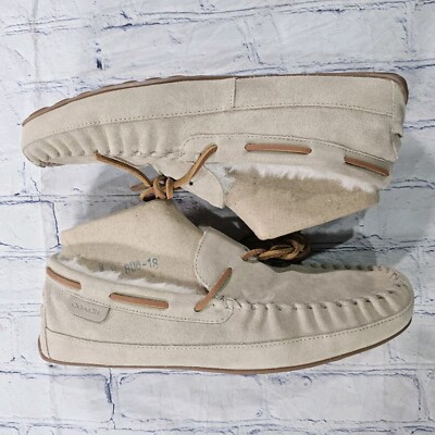 COACH Shoes MENS SIZE 11 Slipper CC743 Sand Suede Fleece  display picture 2