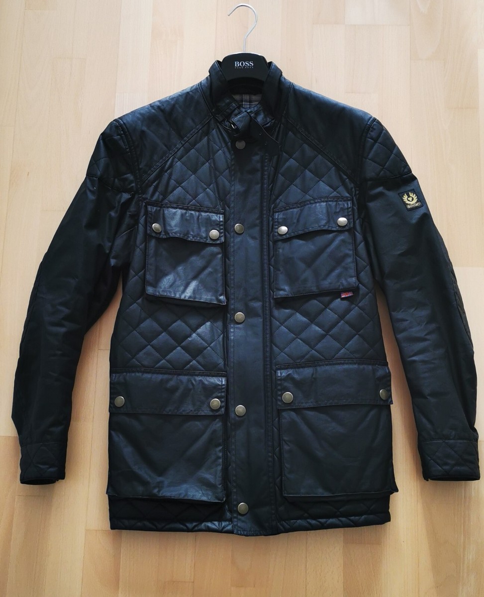 Original Belstaff Redford Jacke Wachsjacke - Gr. M - Schwarz