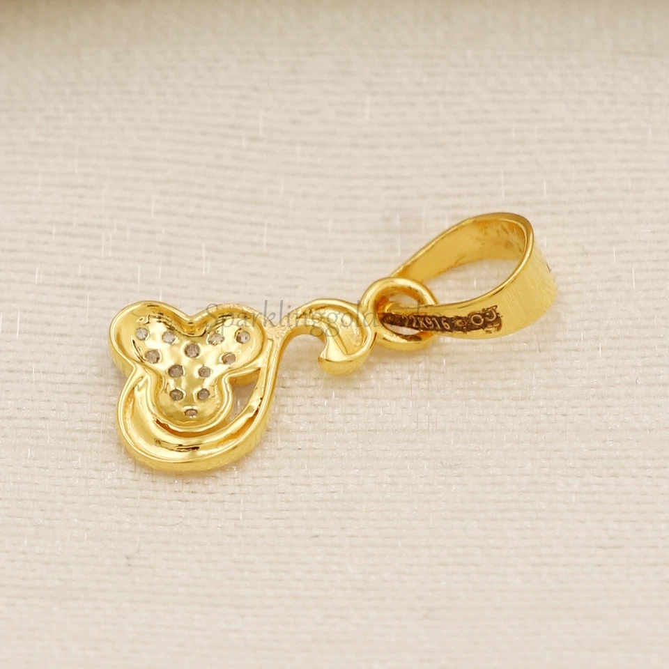 Colgante 22k, Colgante Oro Amarillo 22k Oro Fino Hecho a Mano Joyería Colgante, OOS3113 Foto 3 de 4