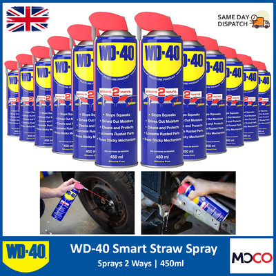 WD-40 Smart Stroh Mehrzweckschmiermittel Spray reinigt Motorfett 450ml x12