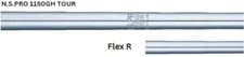 MINT Nippon Shaft N.S.PRO 1150GH.355 Taper, R Flex, 4 to W,W  Set, 8 Pieces