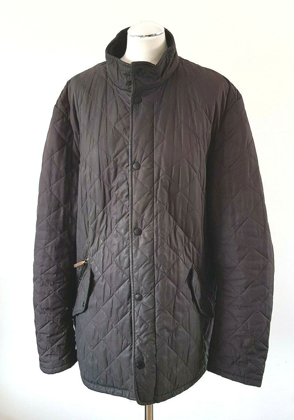 Mens Black Genuine Barbour Chelsea Sports Quilted Jacket Size XL