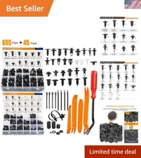 Organized 700Pcs Nylon Car Retainer Clips Assortment with Fastener Remover Kit