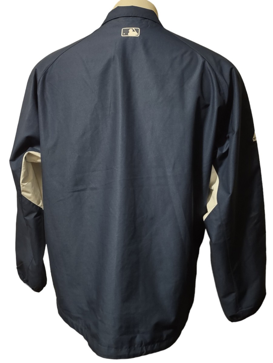 Majestic Detroit Tigers Jacket Mens Large Blue Authentic MLB Full