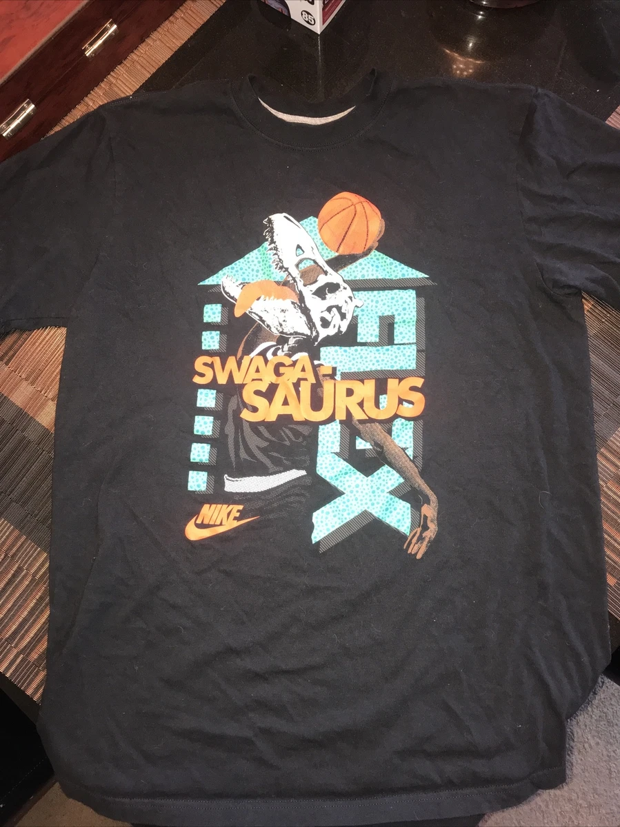 Nike Swaga Saurus T Shirt L Black Short Sleeve Casual Basketball