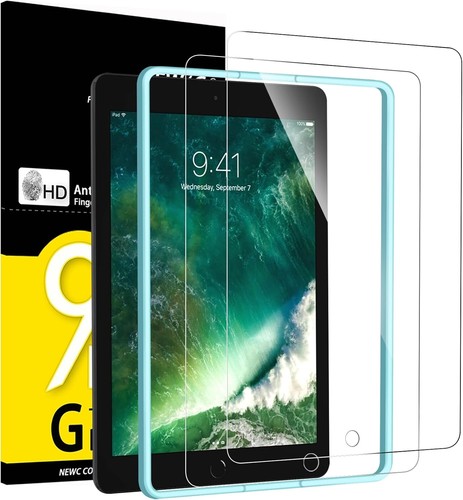 2 Pack Tempered Glass Screen Protector for Apple iPad 9.7 2018/2017 ,iPad Air 1,