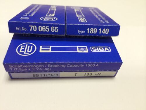SIBA 70 065 65 6.3x32mm Slow Blow type T 500V SIBA 7006565 -Pick A Rating PK5/10 - Picture 2 of 27
